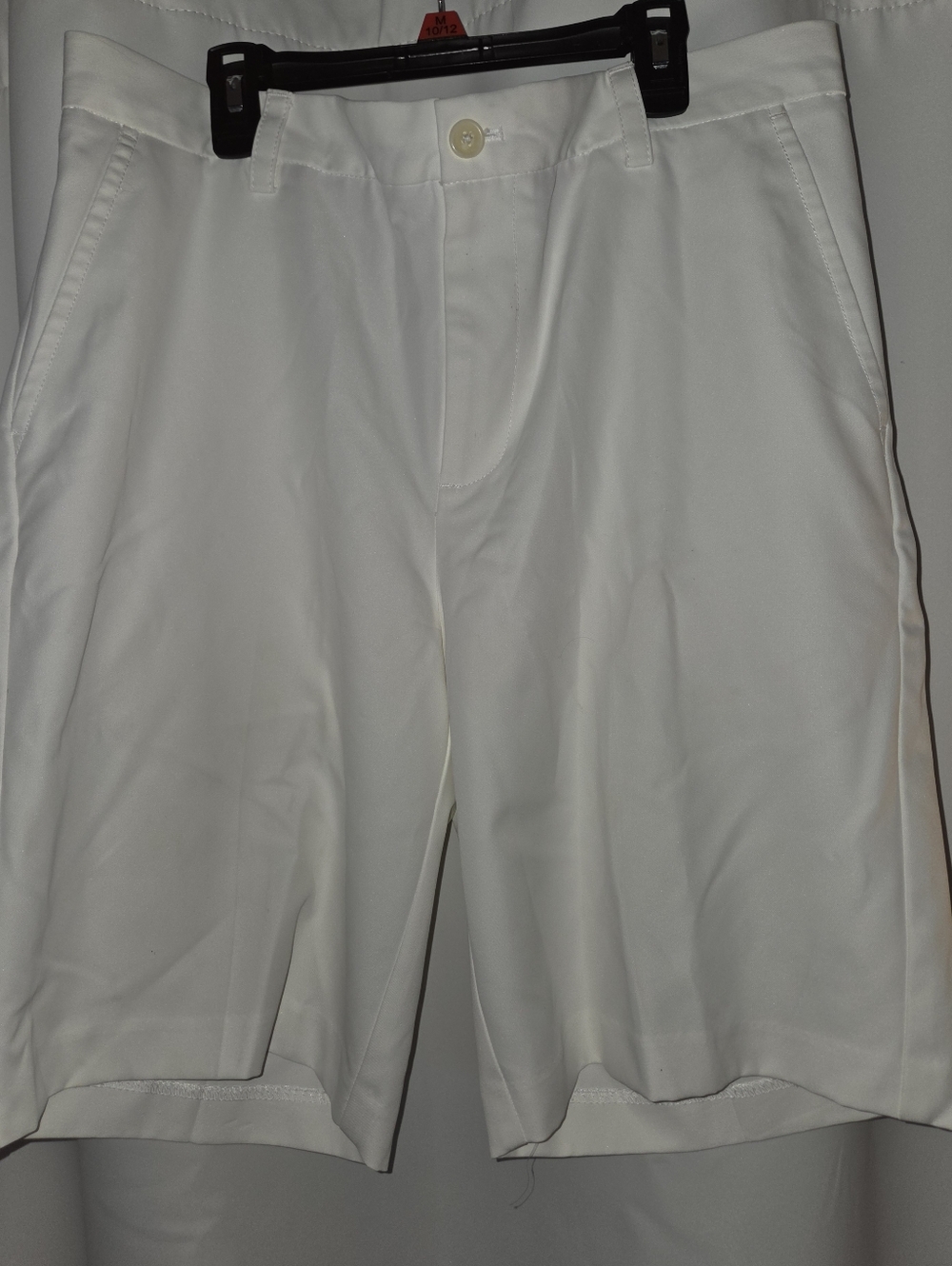 Izod Men's White Flat-Front Golf Shorts 34